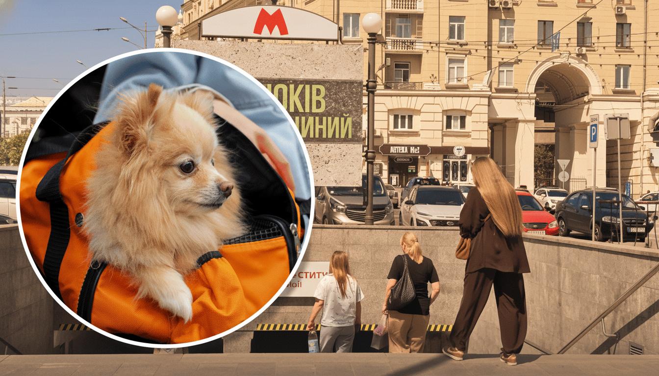 Собака в метро Харкова
