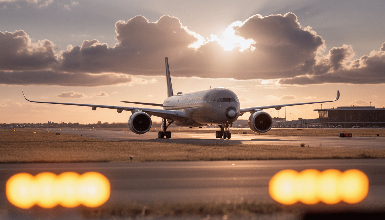 Літак Qantas летить над хмарами