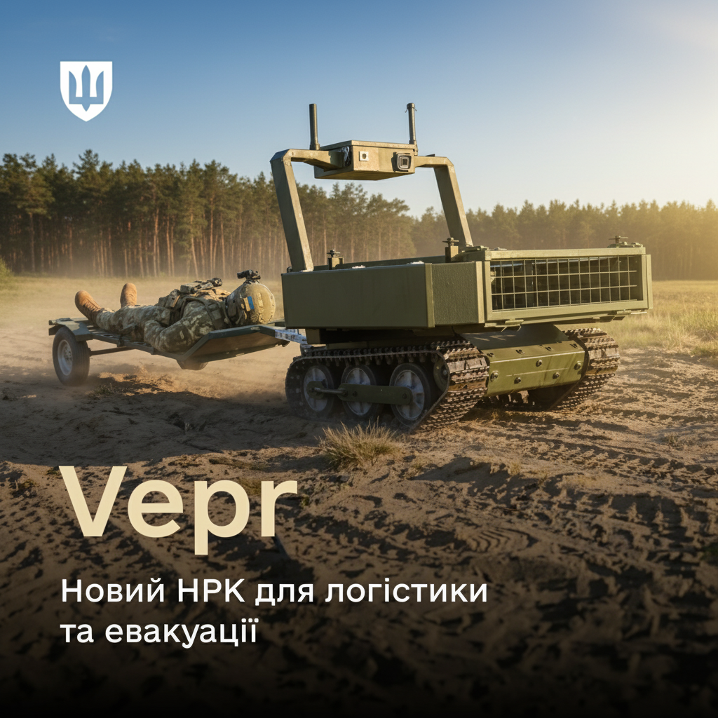 Робот Vepr евакуює поранених