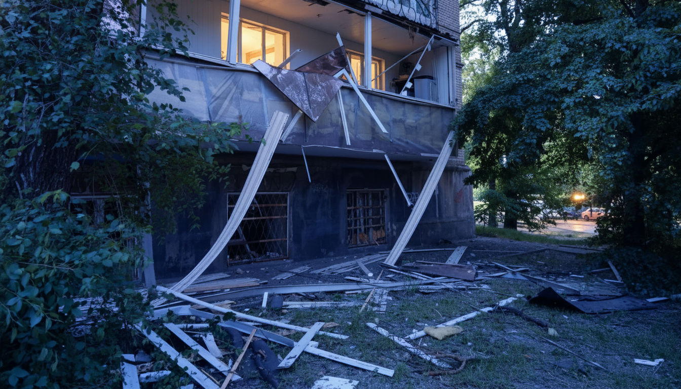 Руйнування в Запоріжжі після удару