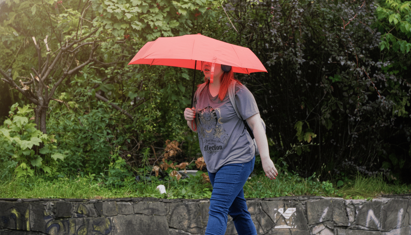 Hot weather and thunderstorms in Ukraine