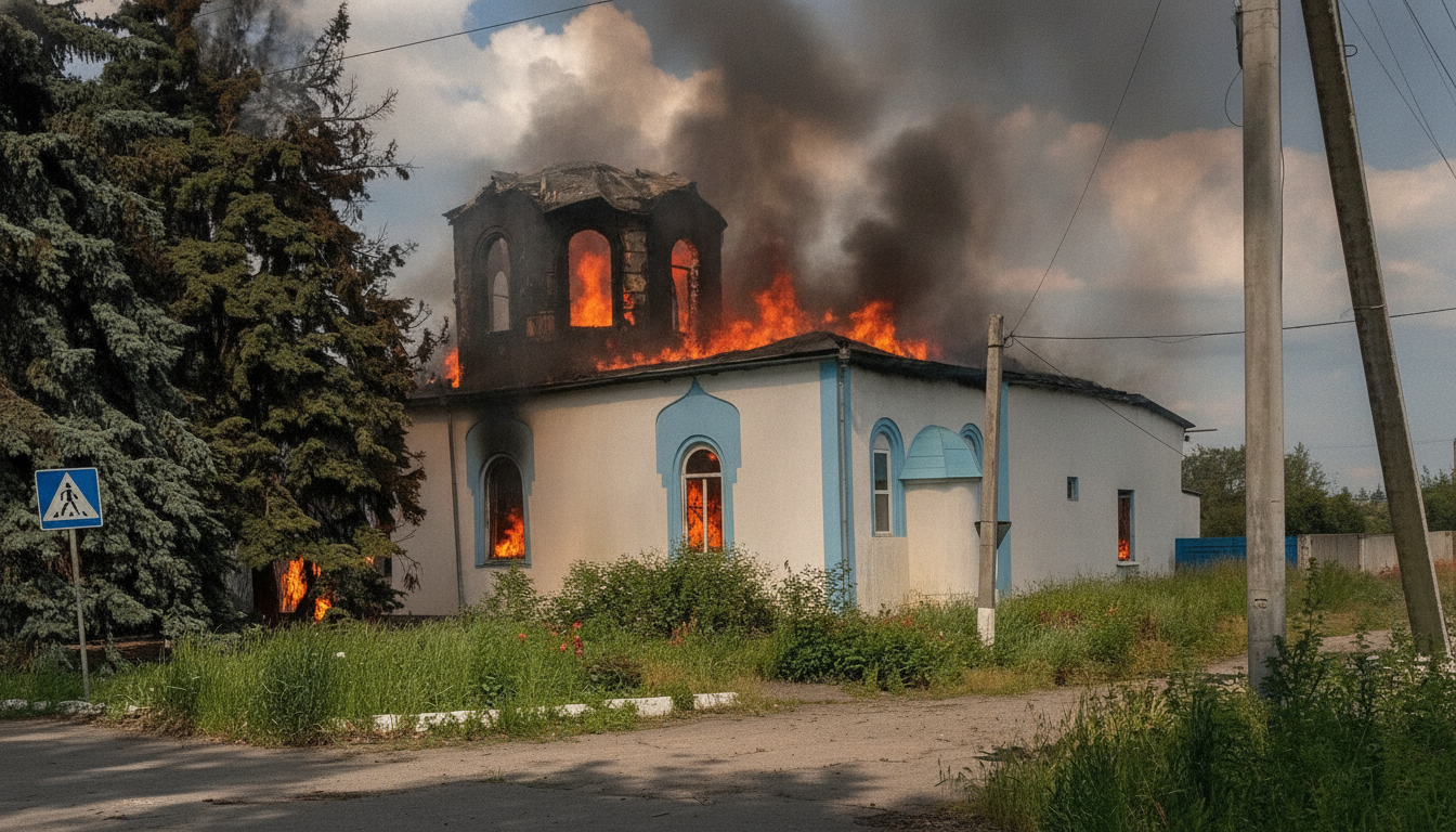Зруйнований храм на Донеччині