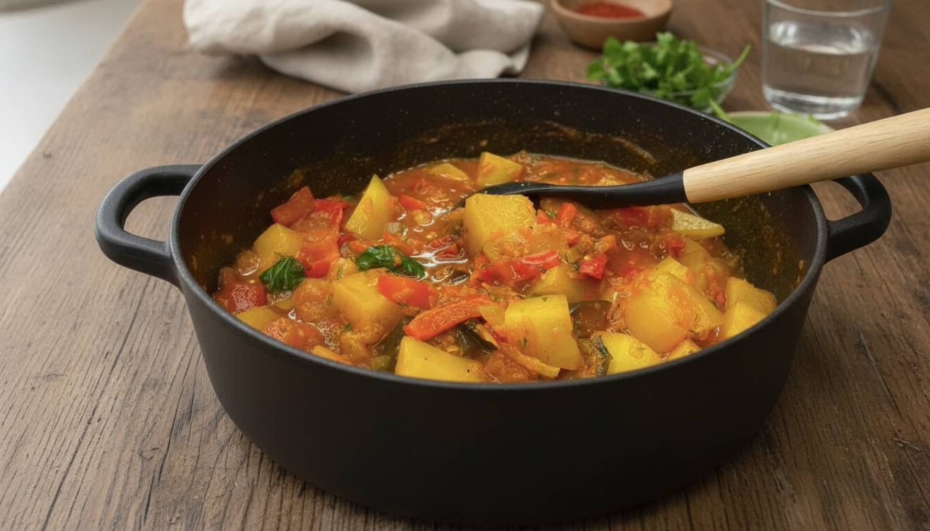 A Simple Zucchini and Eggplant Stew Recipe from 'Tasty Bites'