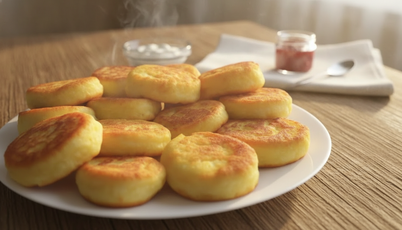 Szybkie placuszki twarogowe z jabłkami – śniadanie w 10 minut
