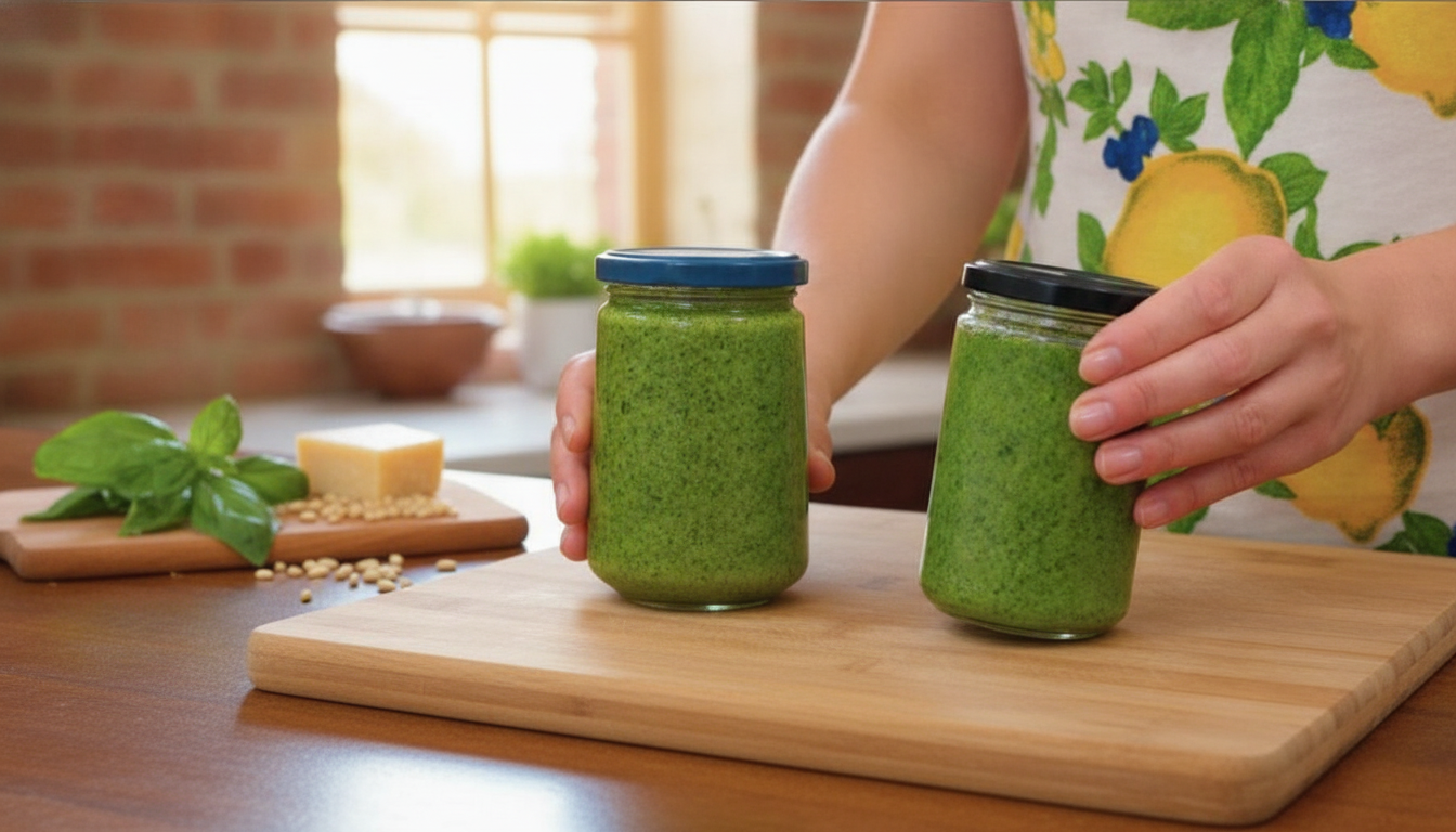 Grünes Knoblauch-Pesto für den Winter: Einfach selber machen