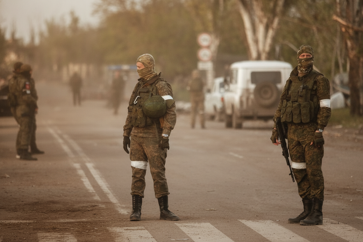 So tarnen russische Soldaten ihre Fahrzeuge als zivile Autos in der Region Cherson
