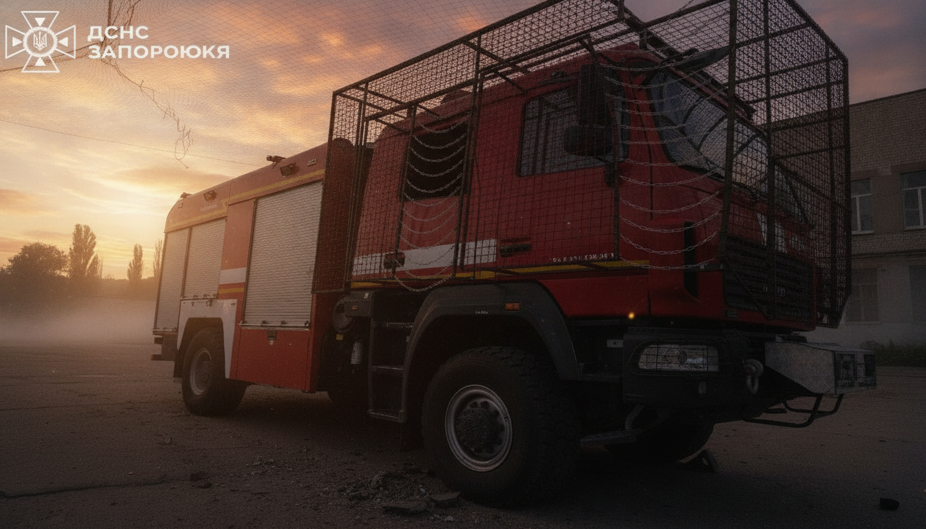 Russian Strike Hits Fire Station in Zaporizhzhia: Rescue Infrastructure Damaged