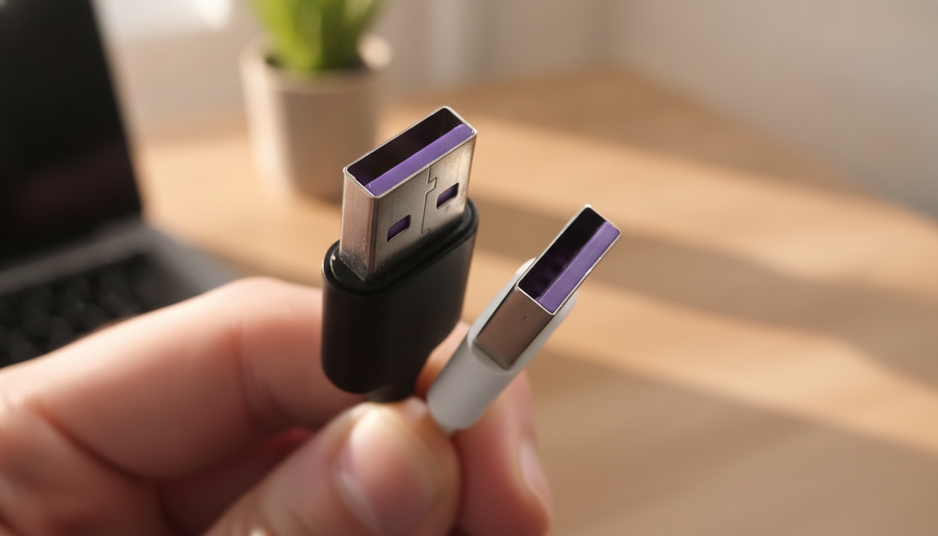 Lila USB-Anschlüsse: Kein offizieller Standard, aber trotzdem im Einsatz