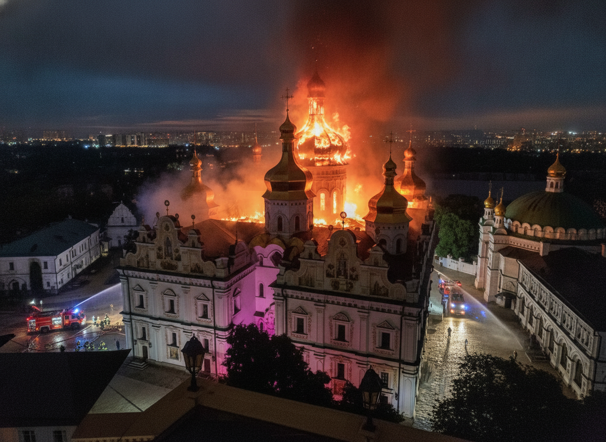 Brand im Höhlenkloster Kiew: Schaden von über 500 Millionen Griwna – Restaurierung dauert zwei Jahre