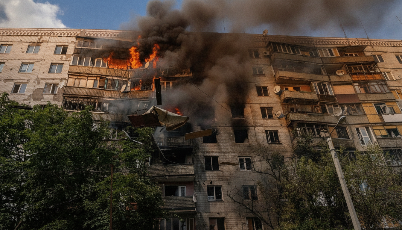 Атака на Краматорськ, пожежа