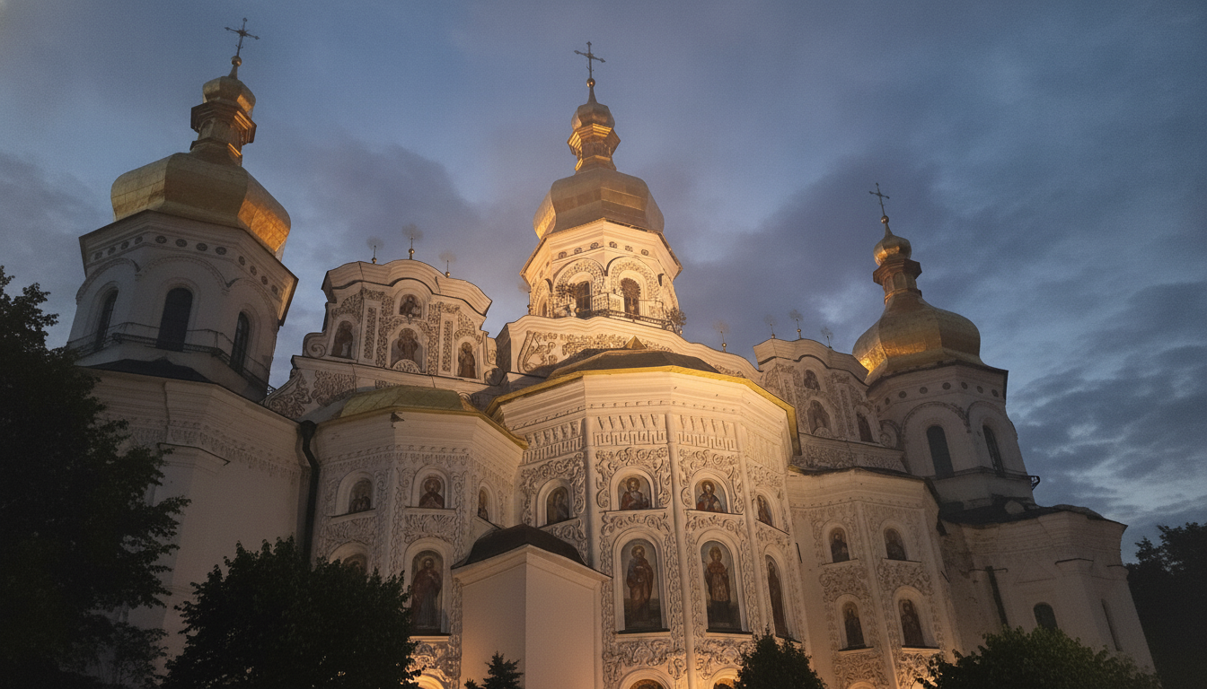 Russischer Angriff auf Kiewer Höhlenkloster: Mariä-Entschlafens-Kathedrale in Flammen