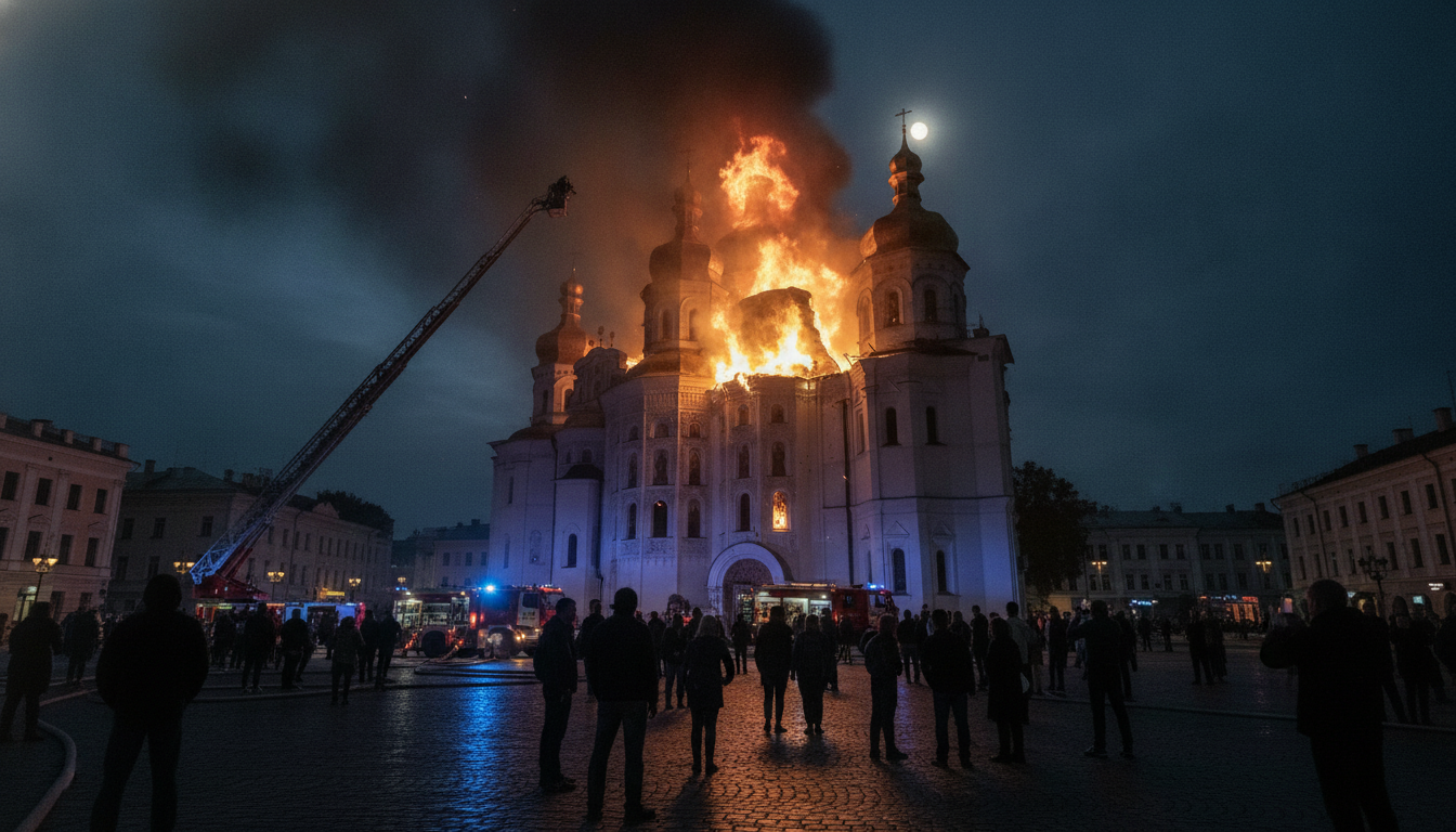 Атака дрона на Лавру