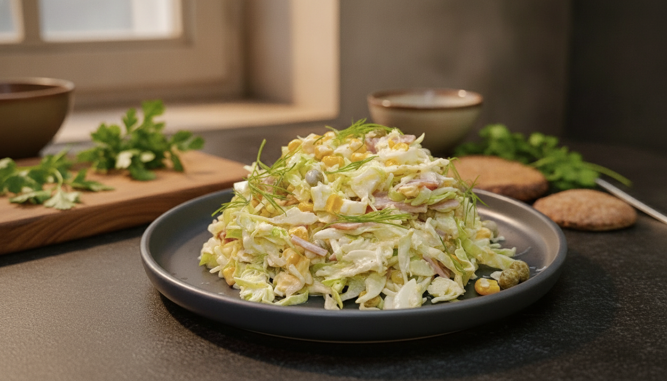 Cabbage and ham salad