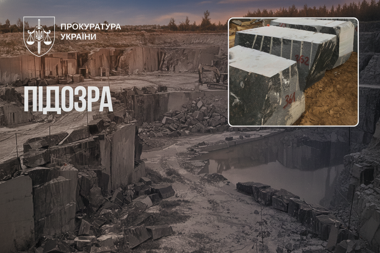 Незаконний видобуток каменю габро