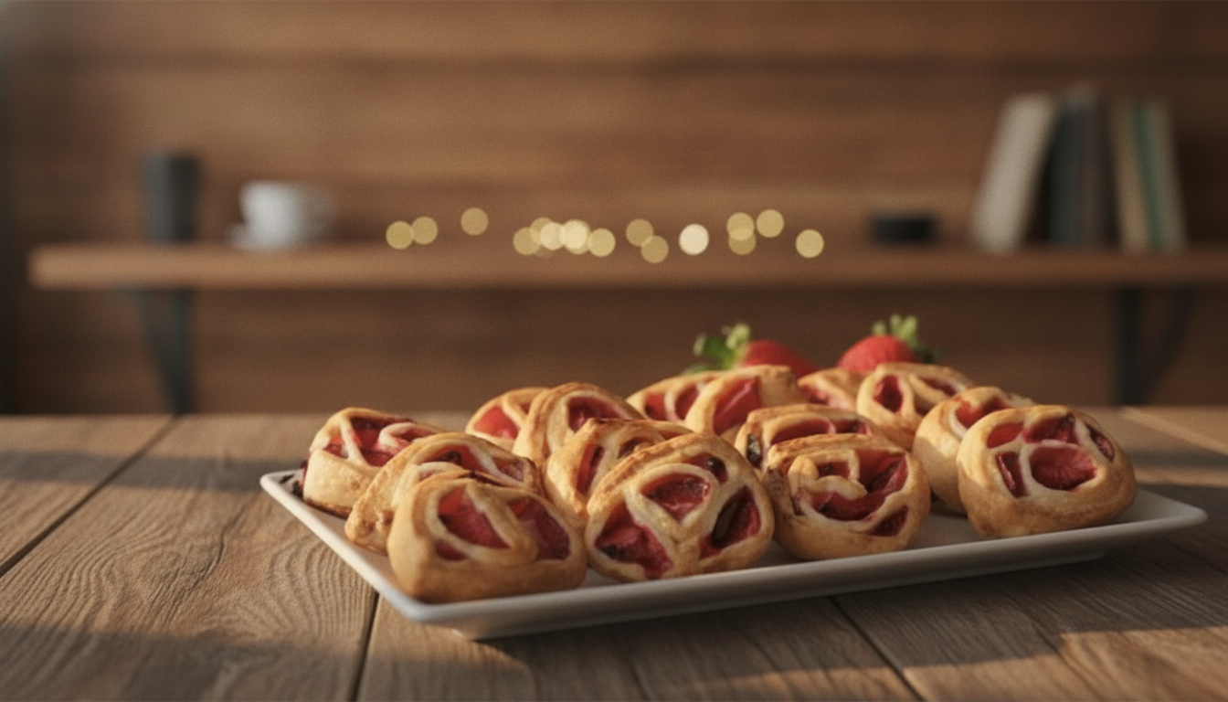 Strawberry Puff Pastry Rolls: A Quick Homemade Dessert Recipe
