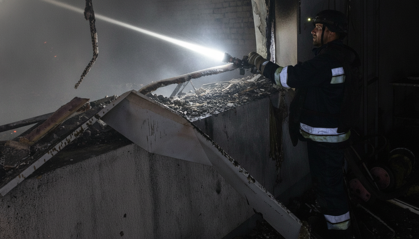 Пам'ятні свічки після ракетного удару