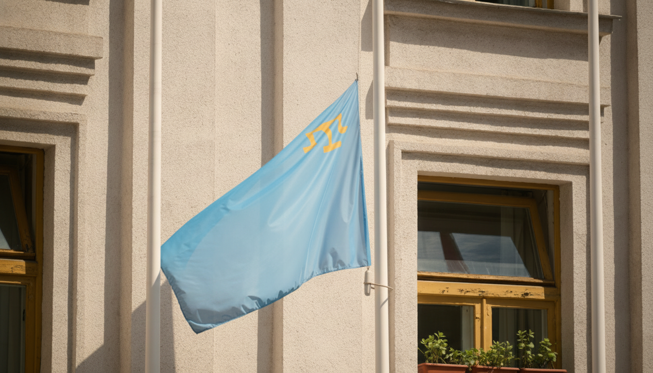 Прапор кримських татар у Києві