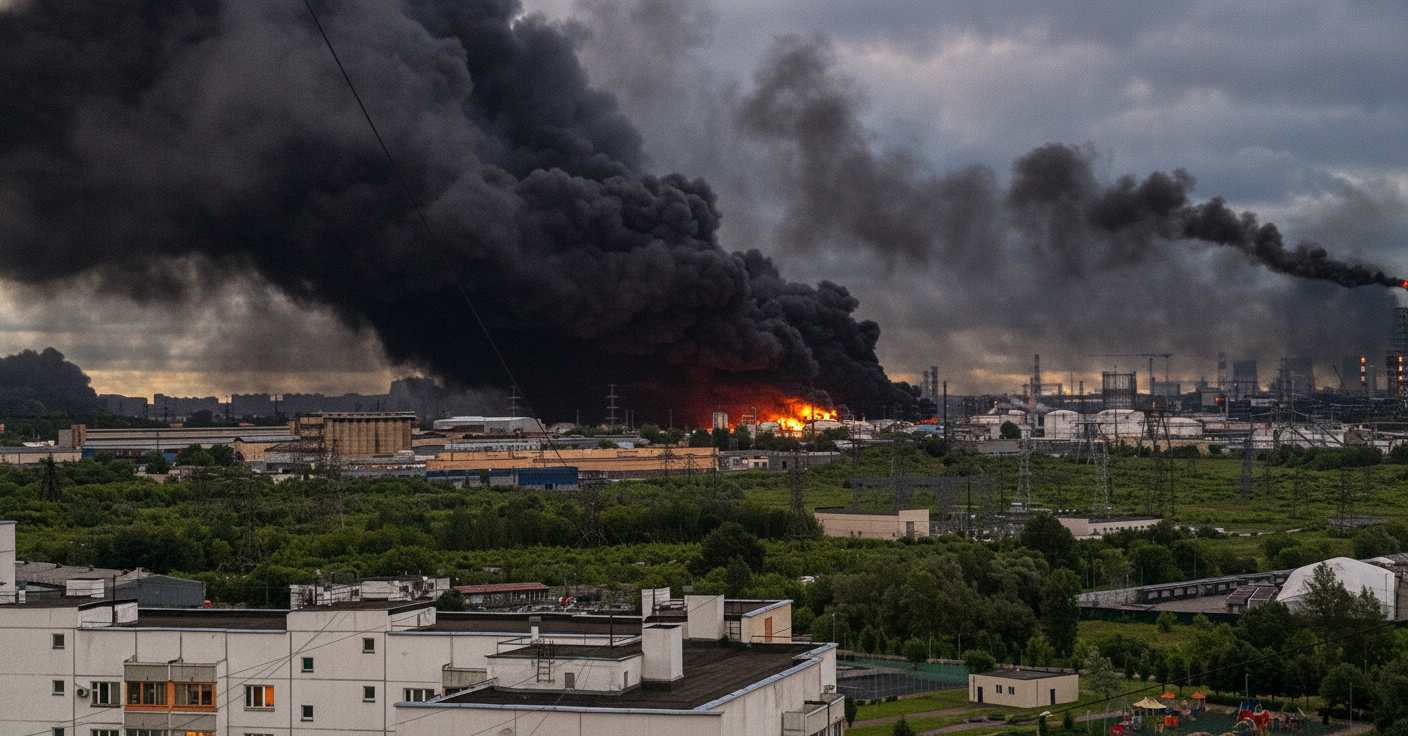 Атака дронів на Московський НПЗ