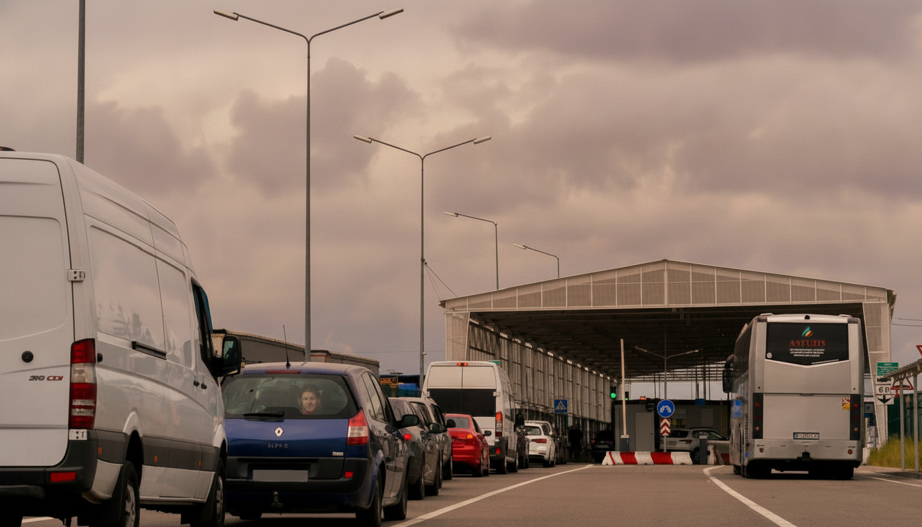 Queues at Polish border