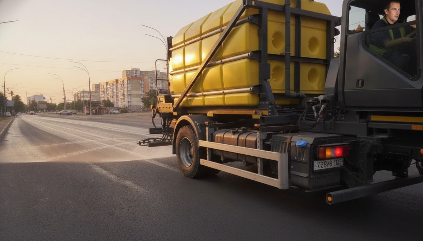 Hitze in Kiew: Lkw-Sperre an den Stadteinfahrten wegen über 28 Grad
