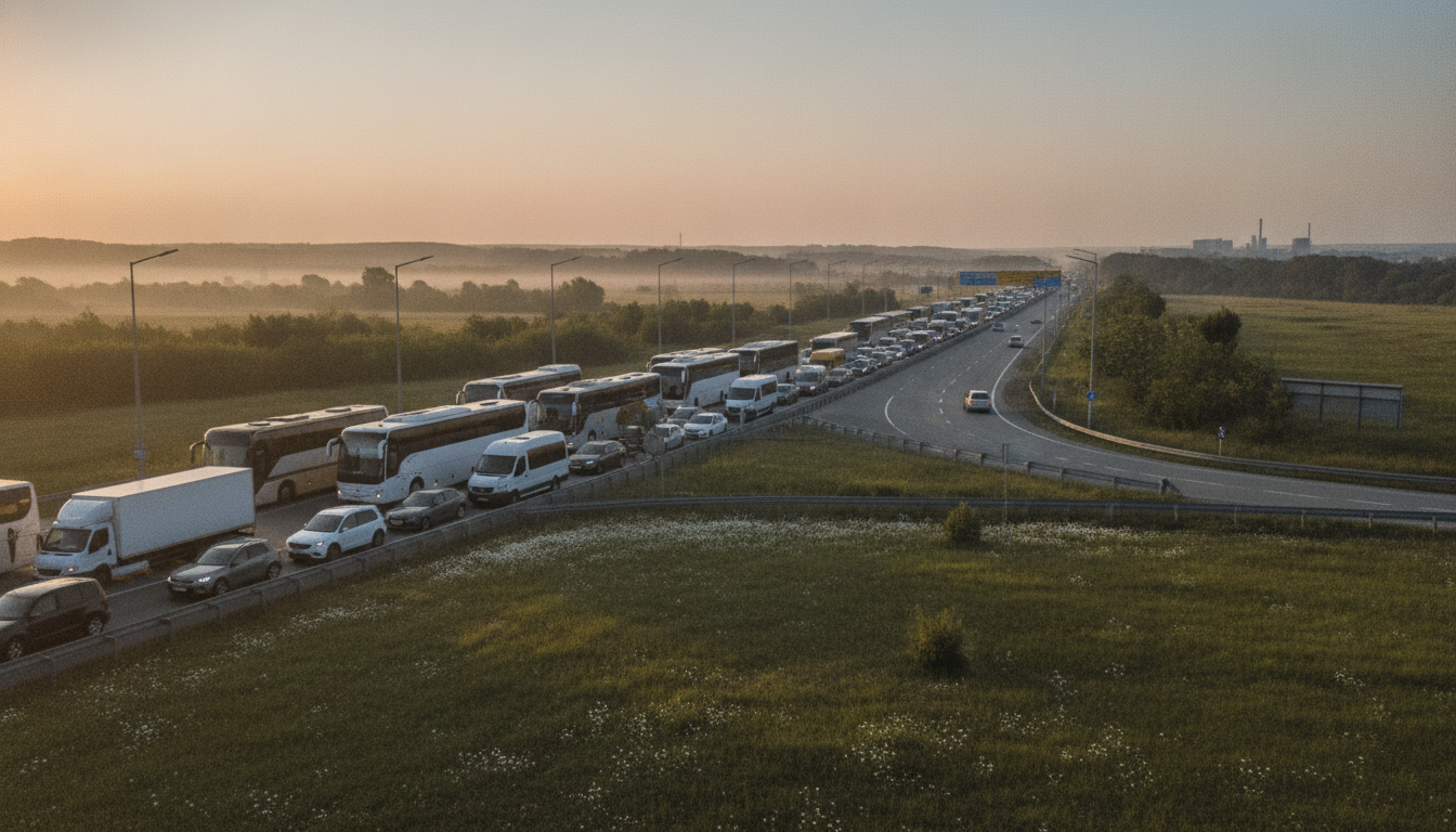 Grenzstau am 30. Juni: Lange Wartezeiten an den Übergängen zu Polen, Ungarn und Rumänien erwartet