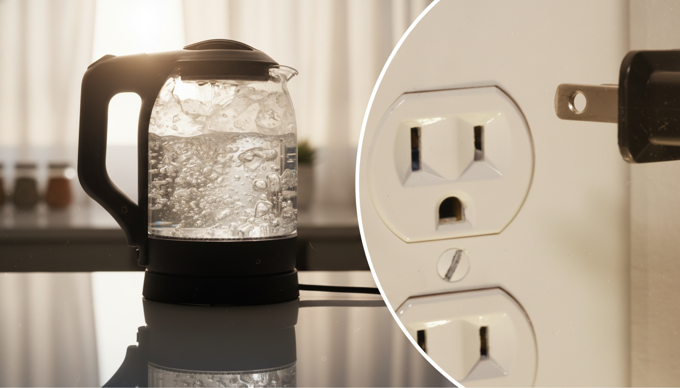 Kettle in socket: when to unplug