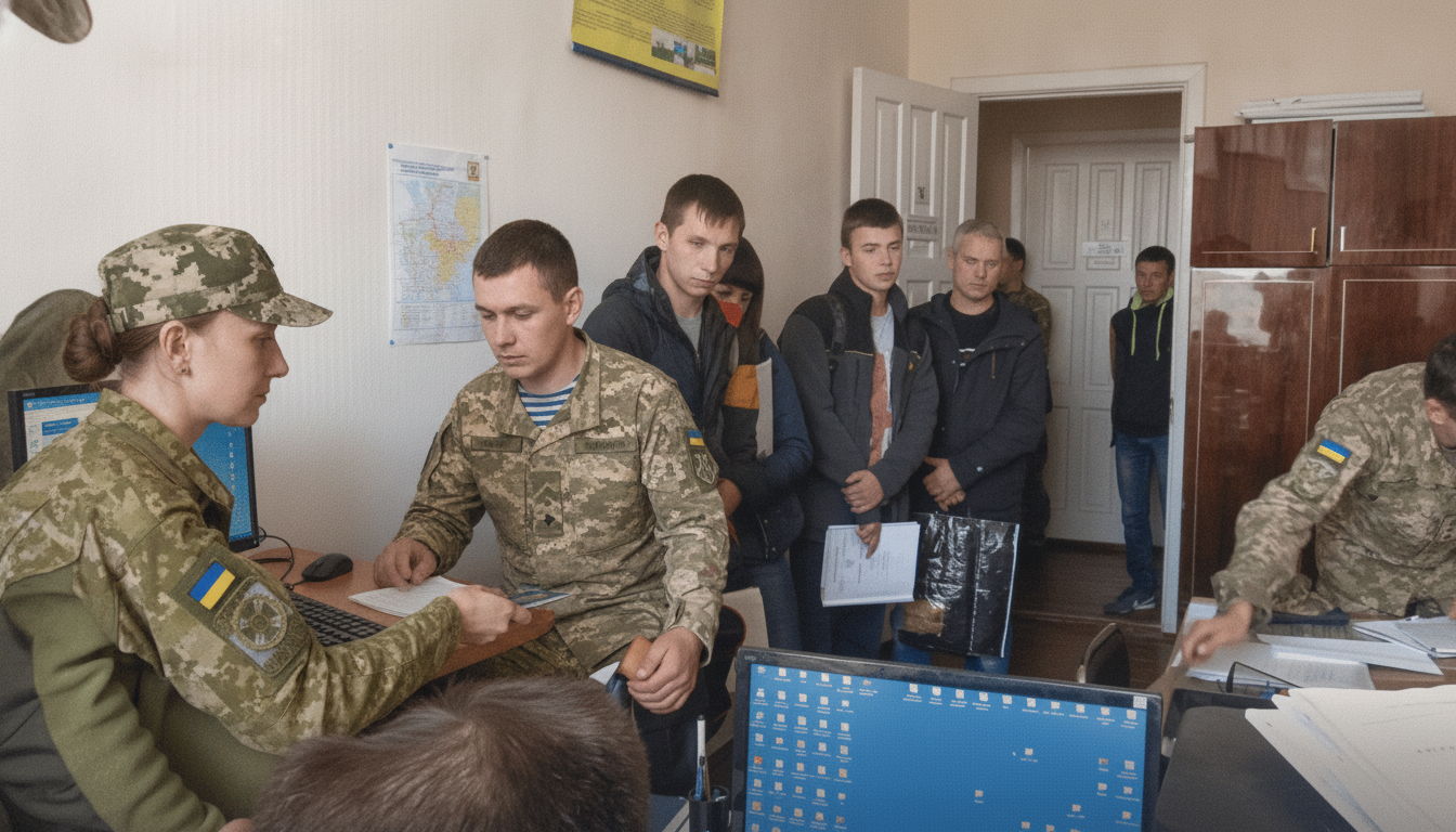 Ukrainians at border with documents