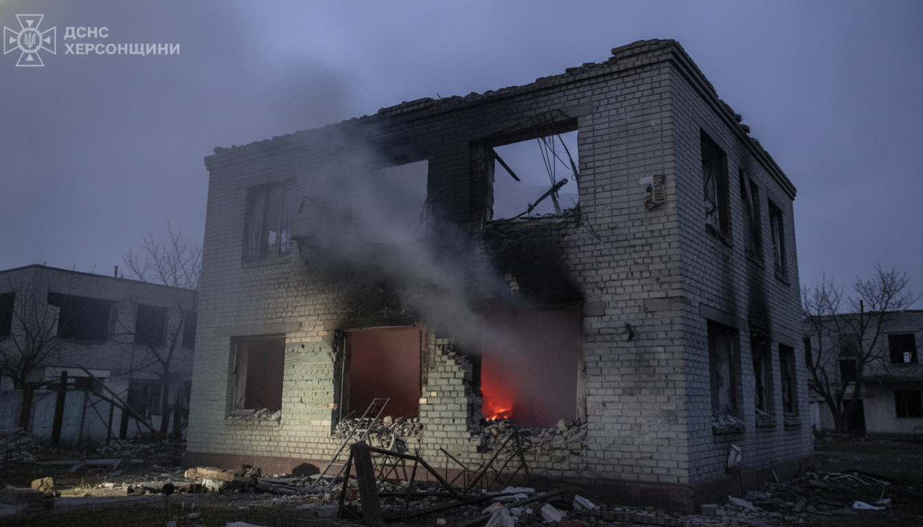 July 1st Shahed Drone Strike on Central Kherson: One Woman Killed, 19 Wounded