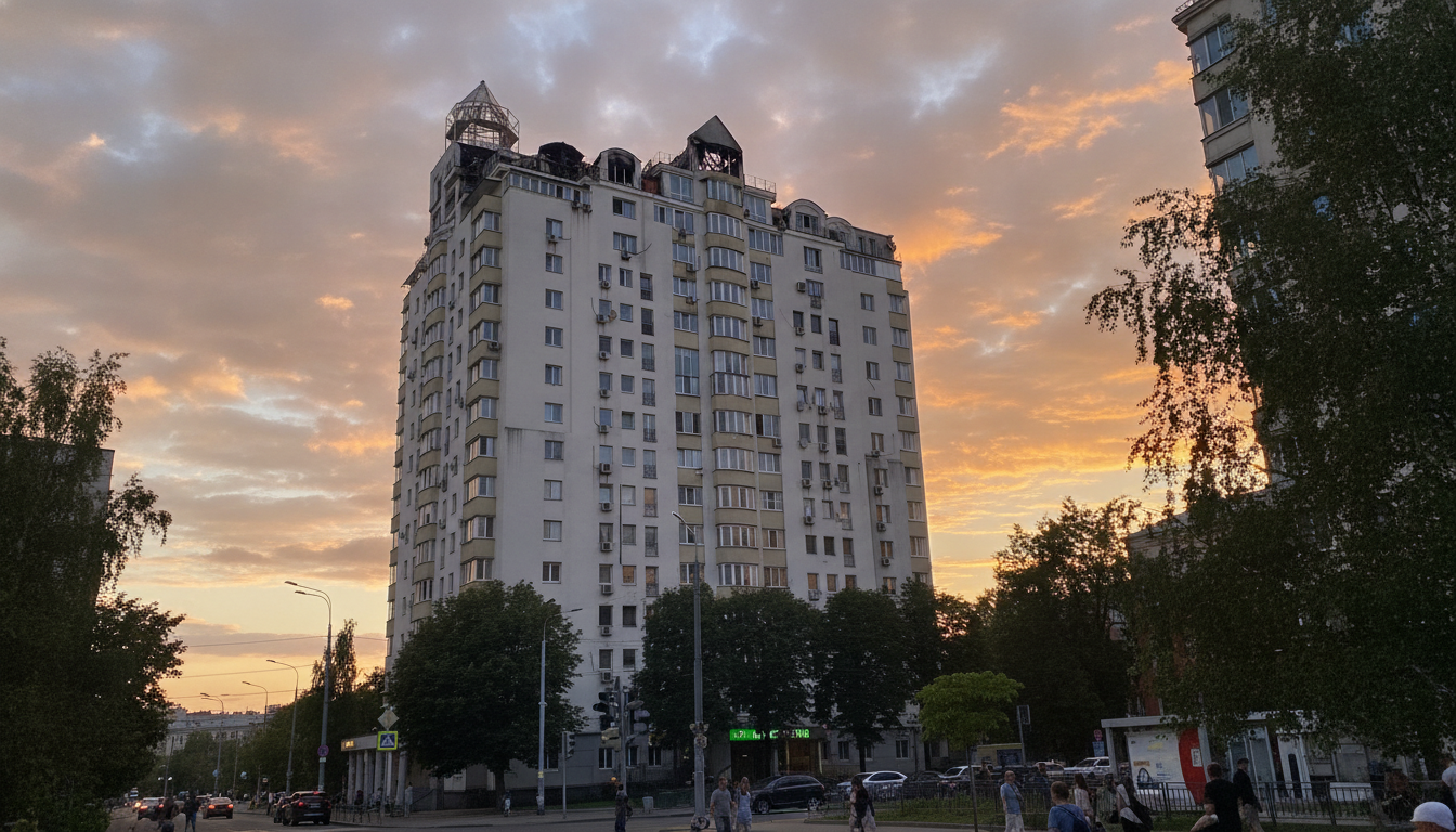 Вогонь на трьох поверхах будинку