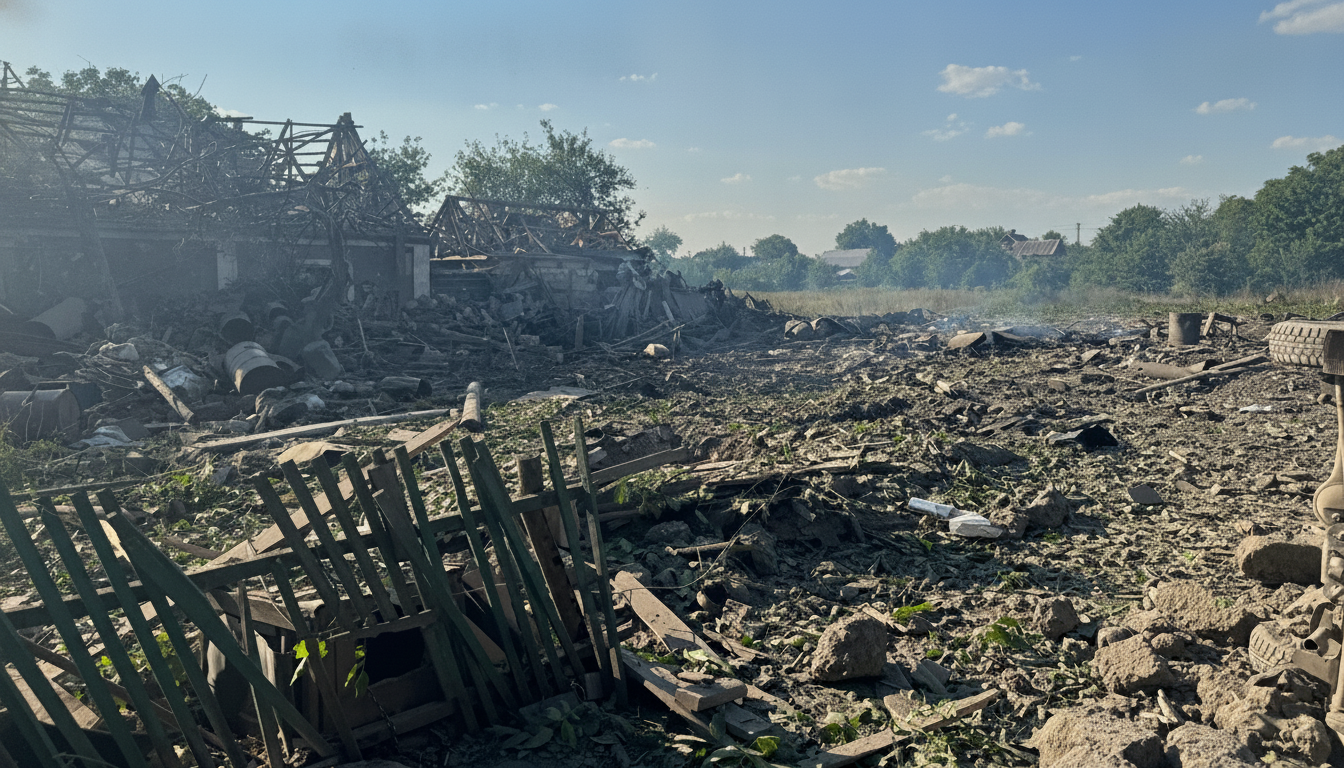 Seven Aerial Bombs Hit Donetsk Settlement: One Dead in Russian Strike