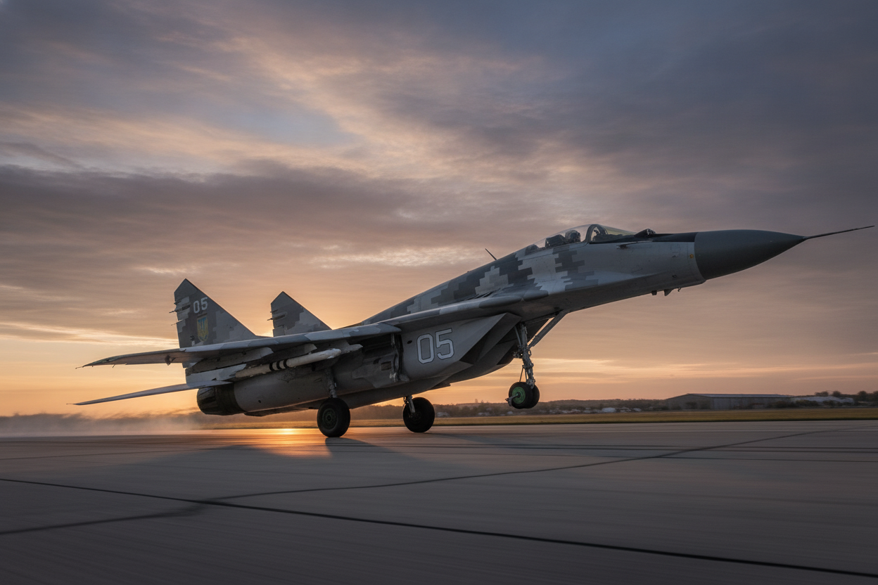 Ukrainische Drohnen zerstören MiG-29 auf dem Flugplatz „Belbek“ auf der Krim