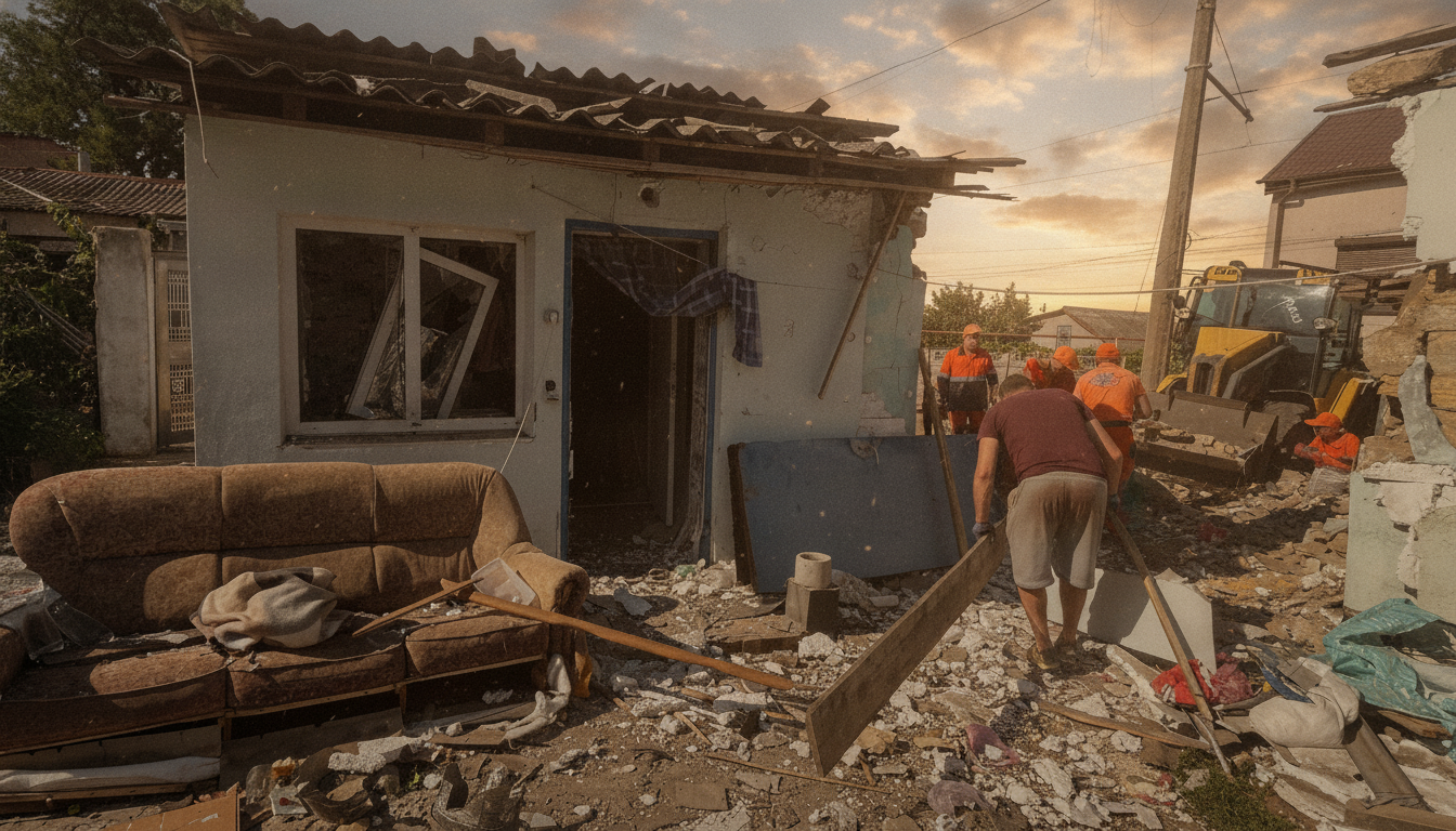 Overnight Drone Strike Damages Five Homes and a Dormitory in Odesa, One Injured
