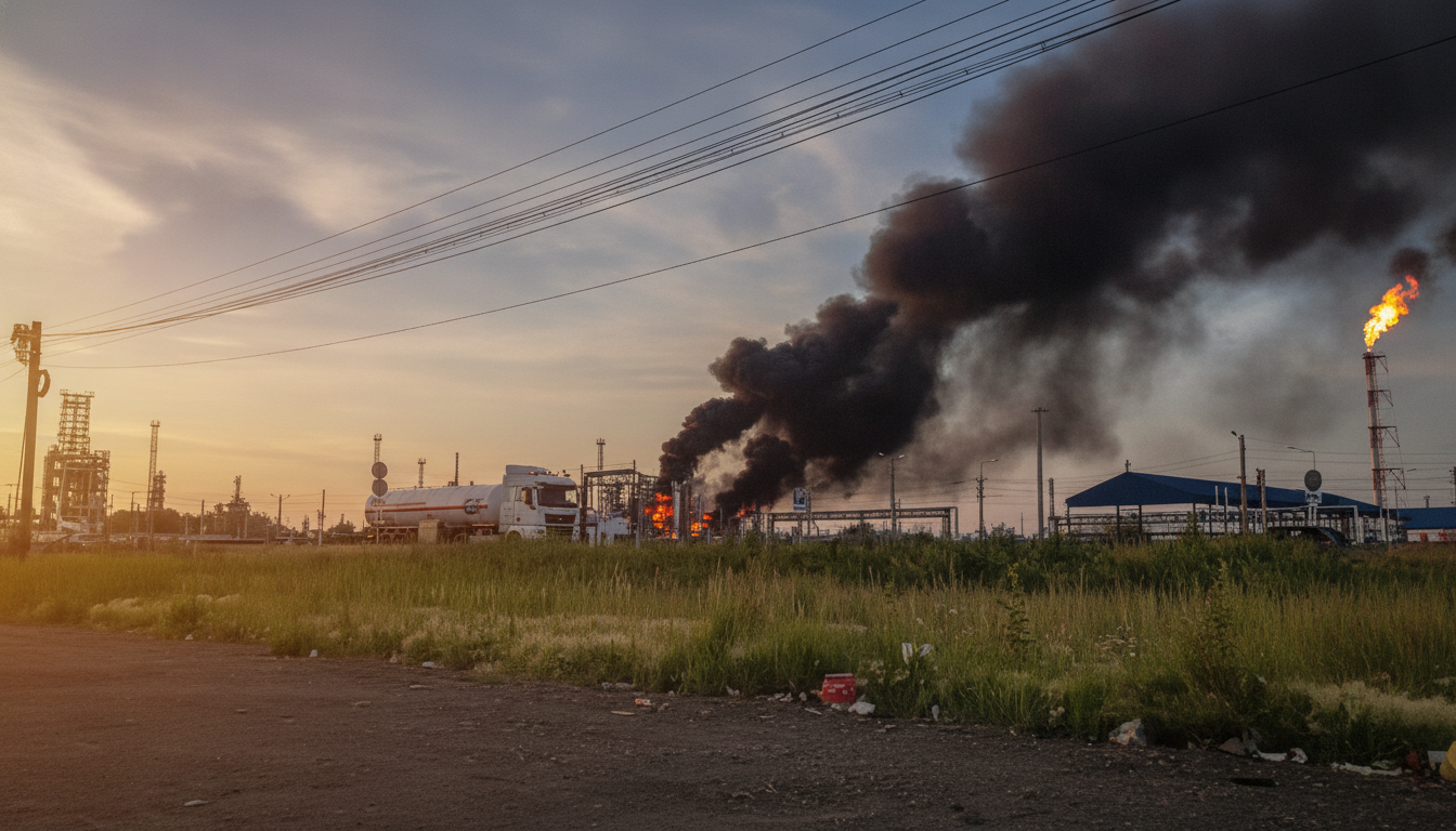Пожежа на Омському НПЗ у РФ