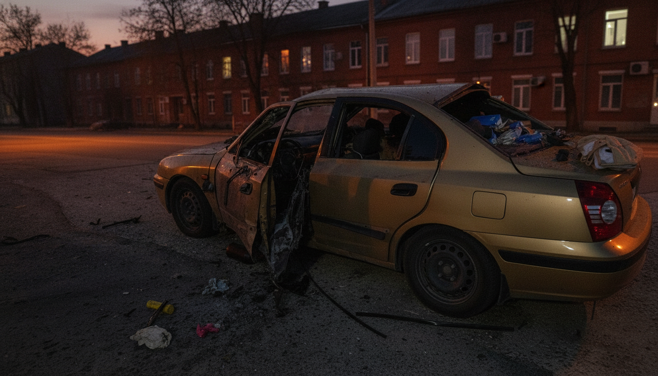 Two Dead, Two Wounded as Russian Drone Strikes Civilian Car in Kherson