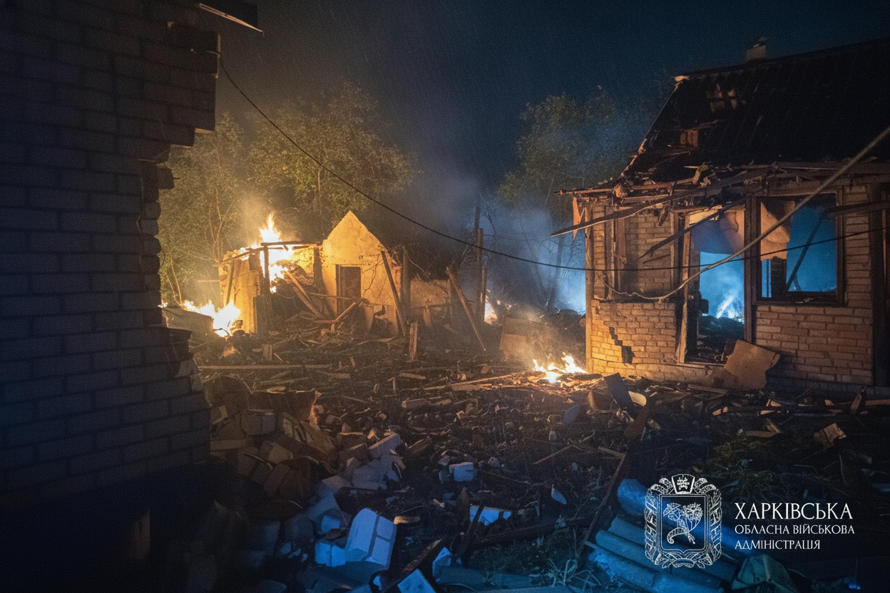 Three Injured and Five Homes Damaged in Drone Strike on Valky