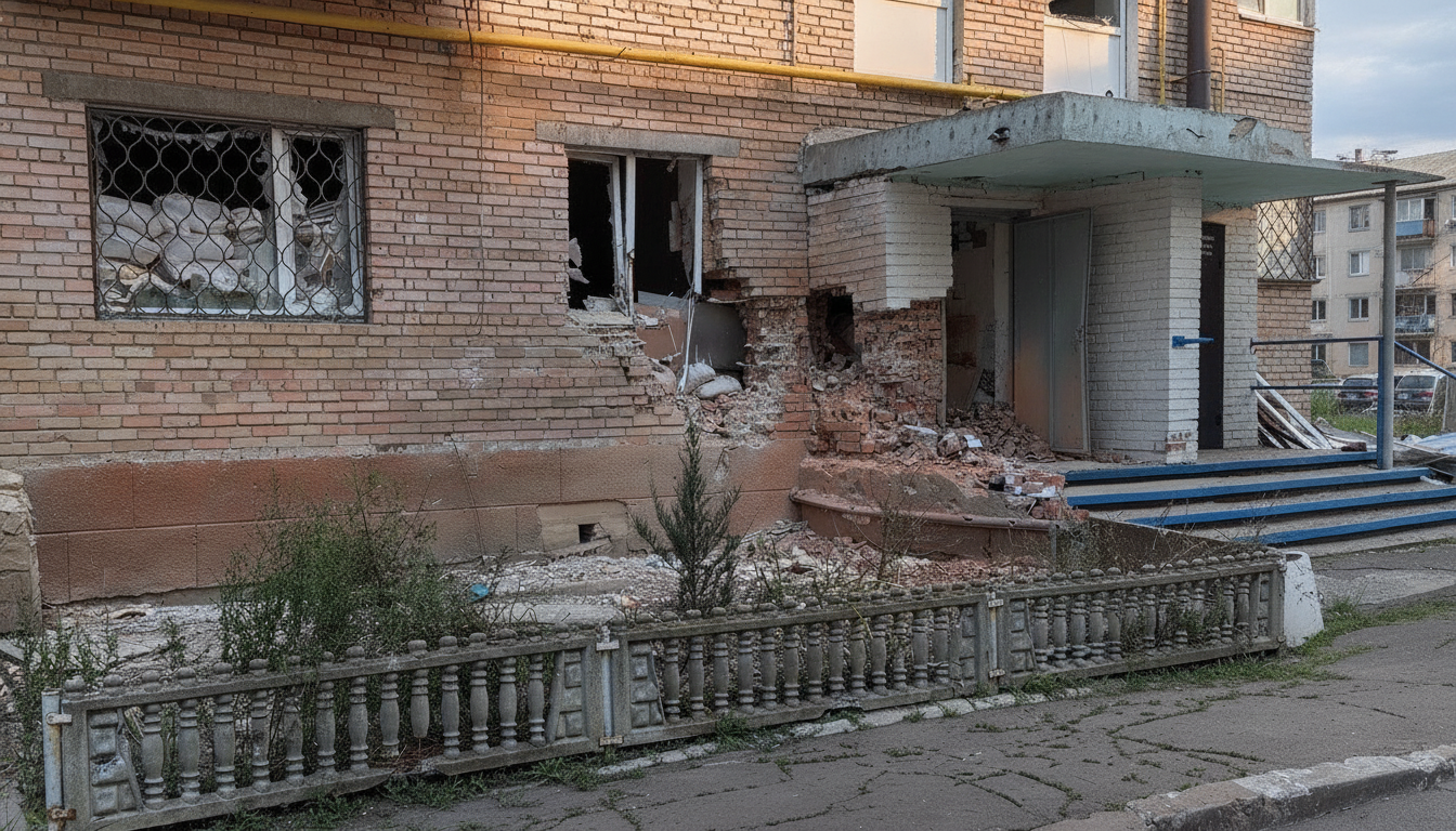 Explosion in Kramatorsk: Wohnhaus direkt von russischem Beschuss getroffen