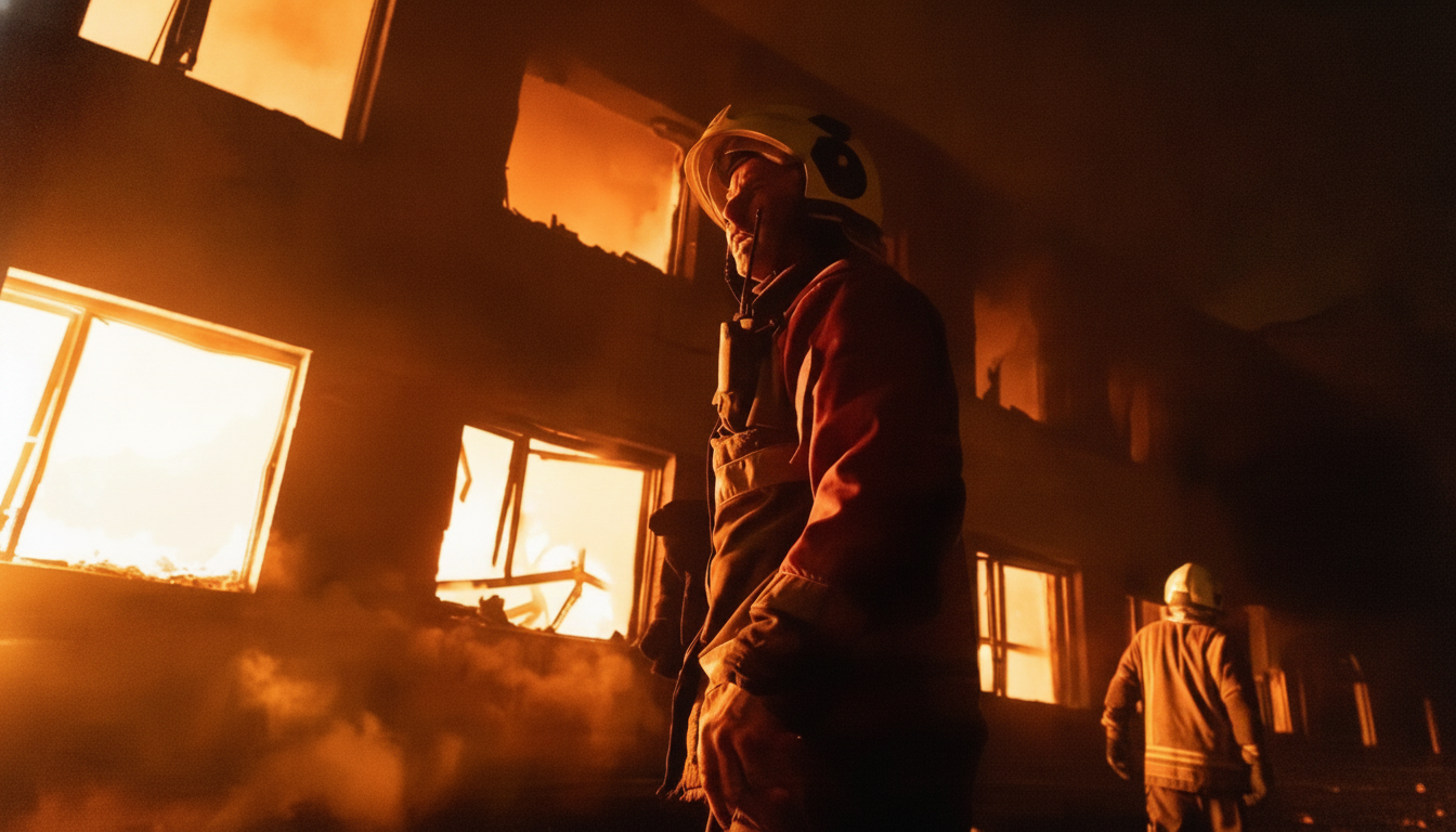 Aftermath of missile strike on Kyiv