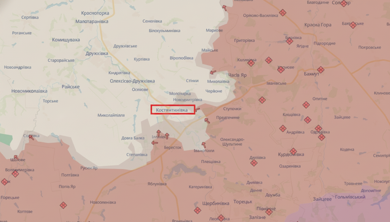 Наступ російських військ на Словʼянськ