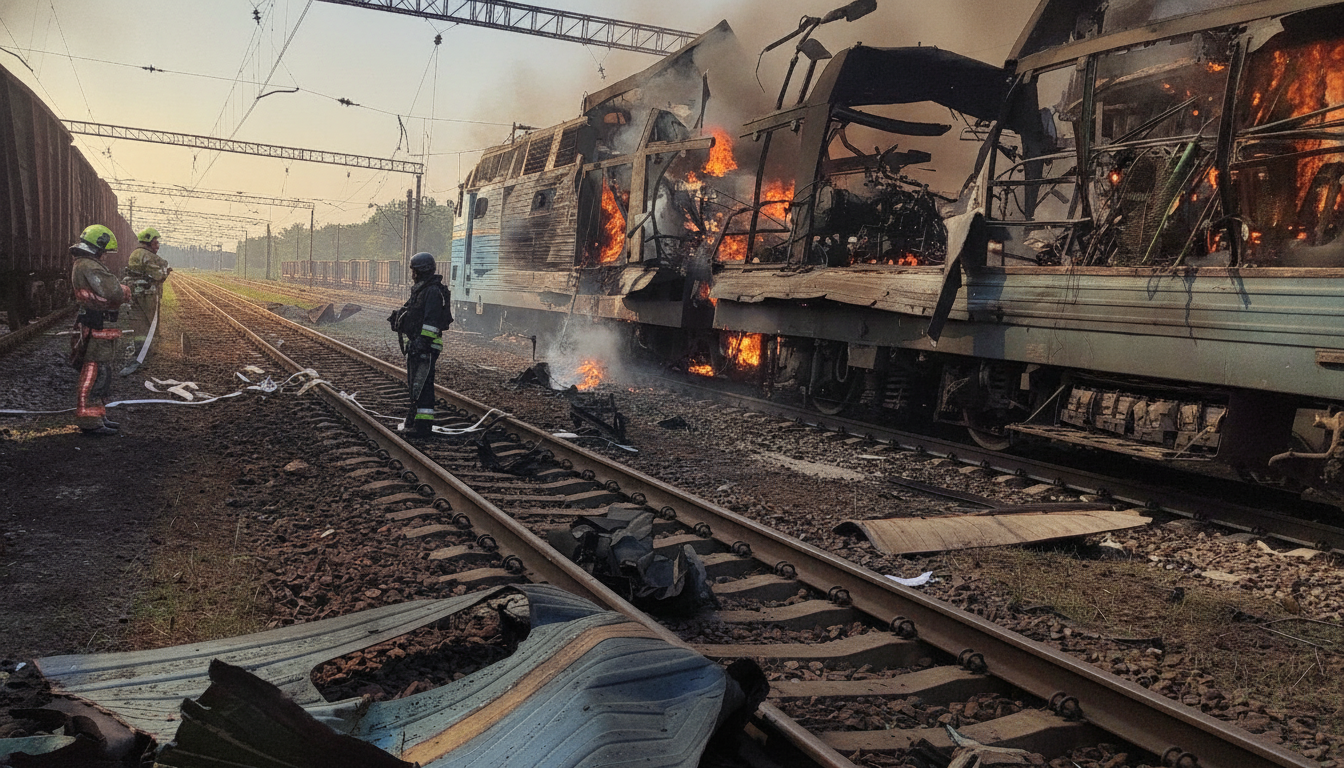 Russian Strike Targets Passenger Train in Zaporizhzhia Region: No Casualties Reported
