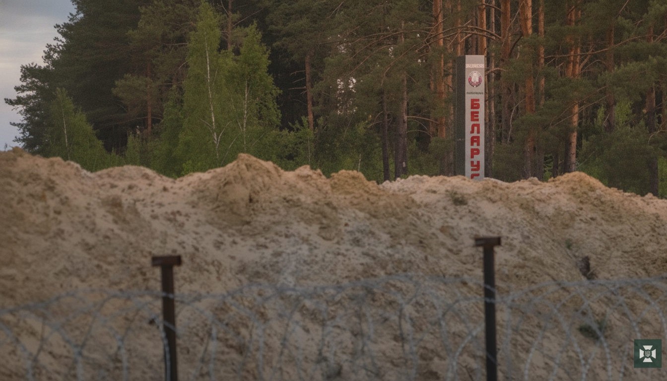 Укрепление границы с Беларусью: пограничники возводят бетонные укрепления
