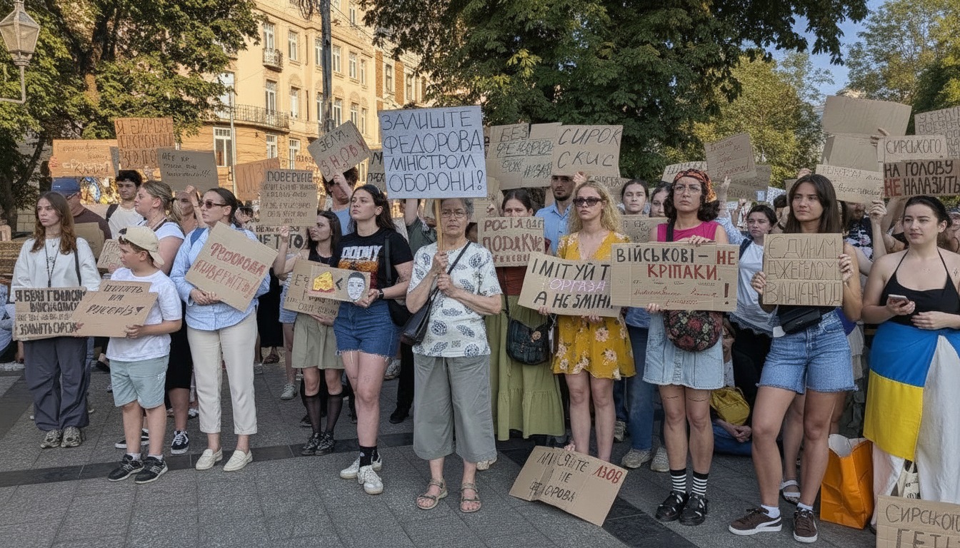 Fünfter Protesttag in der Ukraine: Rückkehr von Fedorow gefordert, Ablösung von Syrskyj verlangt