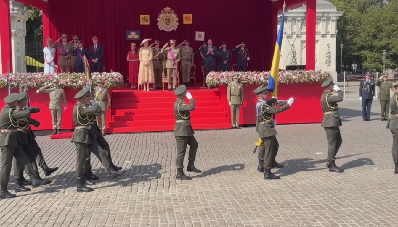 Українські військові на параді в Брюсселі