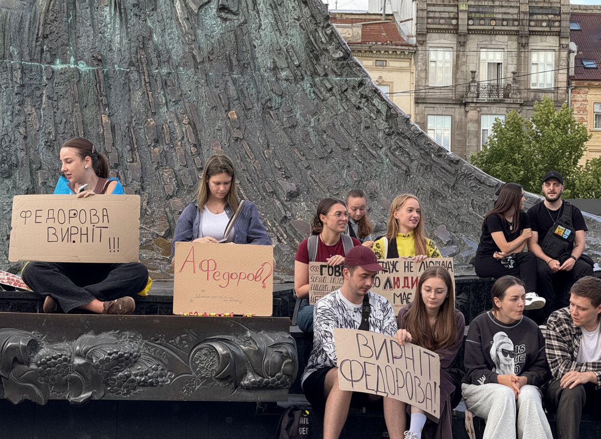 Протест українців за Федорова