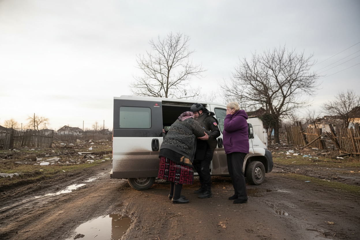 Ewakuacja z Huliajpolu pod ostrzałem: jak policja ratowała mieszkańców