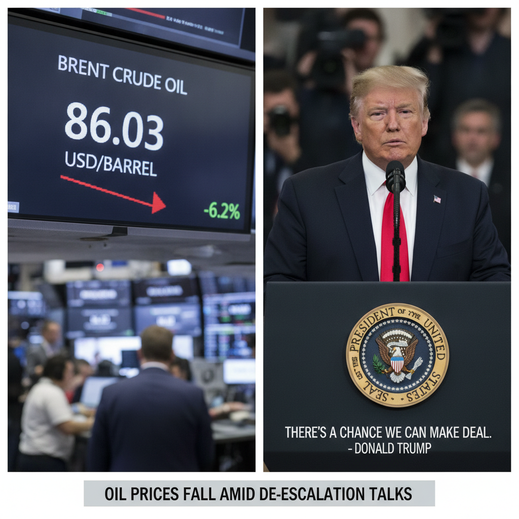 Trump Says Talks Possible as Oil Prices Crash After US and Iran Halt Attacks