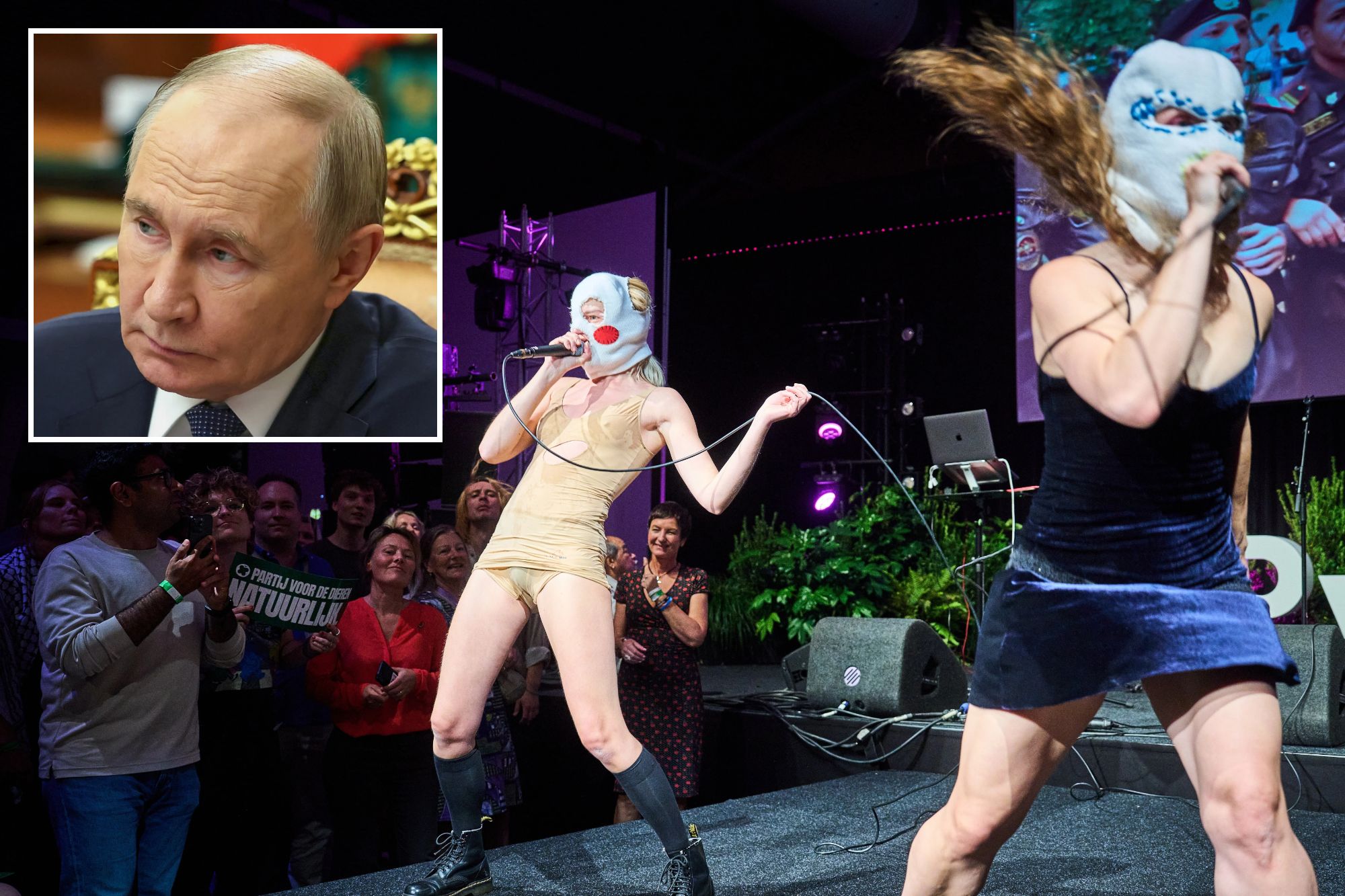 Учасниці Pussy Riot на сцені