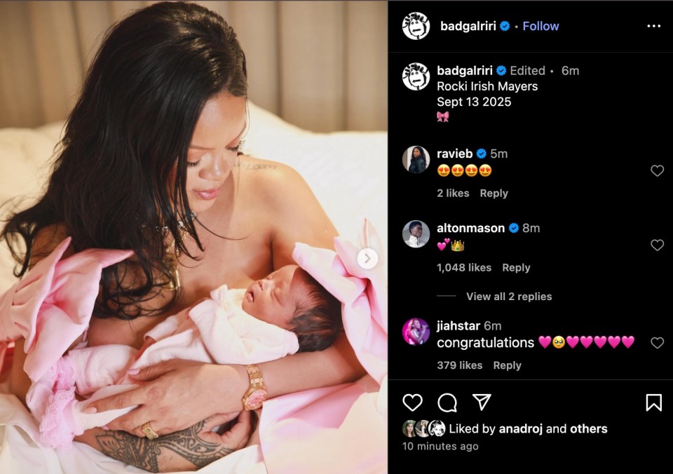 Rihanna gave birth to a girl: the singer became a mother for the third time