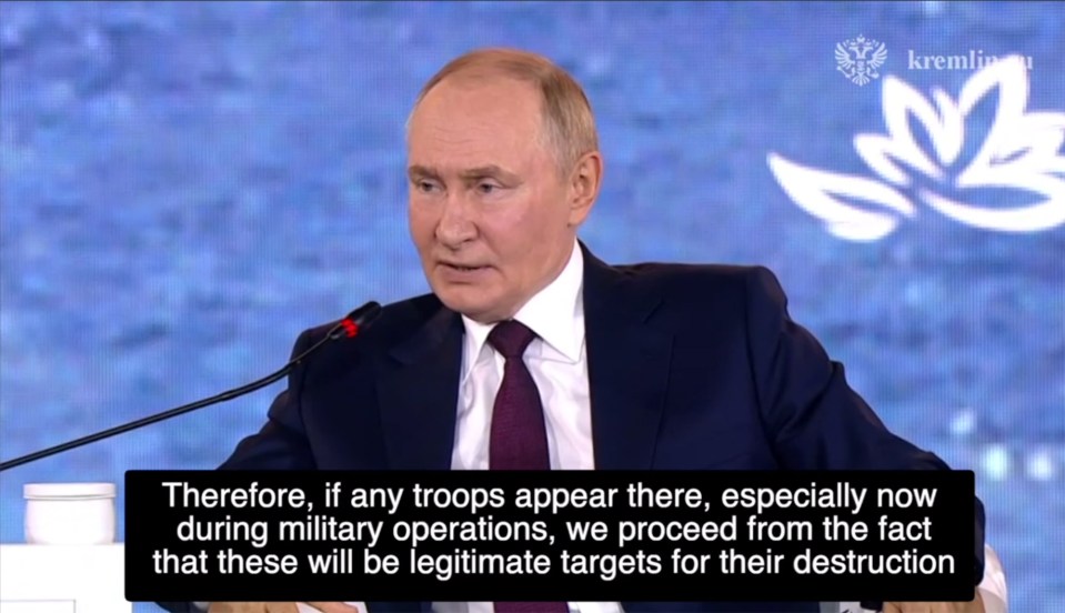 Путін заявив, що війська НАТО в Україні стануть легітимними цілями для РФ